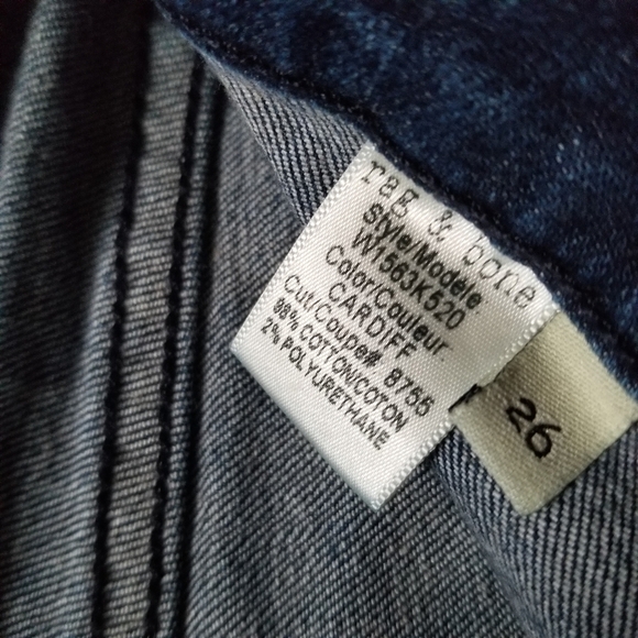 Rag & Bone Jeans Cardiff Cotton Blend Dark Blue Size 26 - Picture 8 of 16
